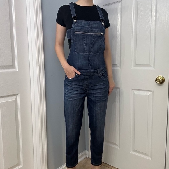 Blank NYC Overalls Denim Cotton Blue Skinny Cropped Casual Size 31 - Picture 8 of 8